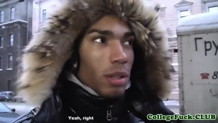 Teen euro babe felt up and fucked in group