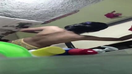 Indian asian desi teen sis spy bath dresh changing