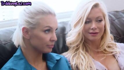 Busty bigtitted lez MILF seducing petite nympho bae