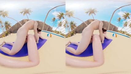 D.Va fucked on the beach VR 3d hentai