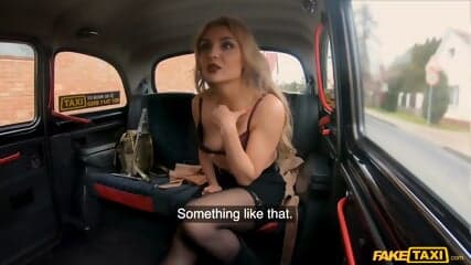 Caty Kiss Rides The Taxi Driver In Stockings