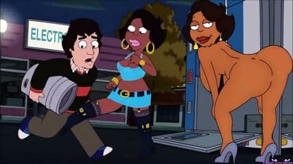 prostitute ballbusting EBONY KICK IN THE NUTS donna, cleveland show
