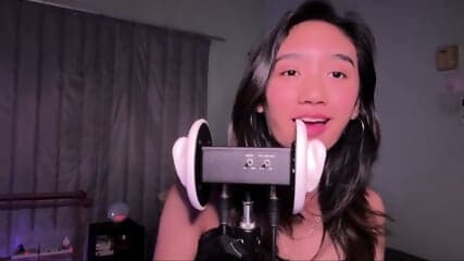 asmr tongue flutters and ear biting.