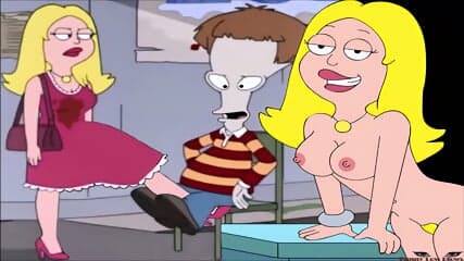 Francine Smith ALIEN BALLBUSTING Roger got hard KICK IN THE BALLS anime NUTSHOT