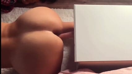 Big-Assed MILF Masturbates with Dildo for Intense Orgasm on Webcam