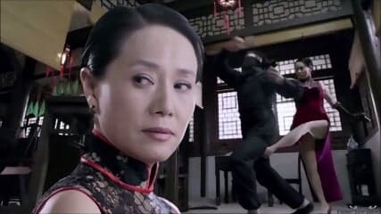 Asian KUNG FU MATURE ballbusting kick in the balls from behind