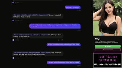 Playing with my AI slut: Strip poker and oral sex