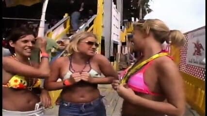 A Full Day of Big Wet Titty Fun at South Padre 2002