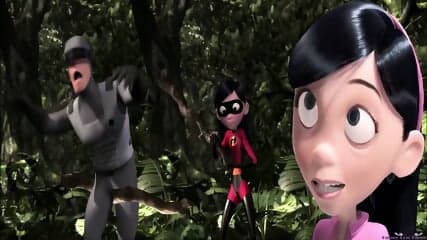 Violetta Parr BALLBUSTING stick in the balls, The Incredibles