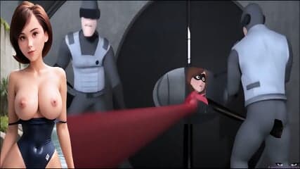 ElastiGirl BALLBUSTING NUT PUNCH stretched fist hitting balls