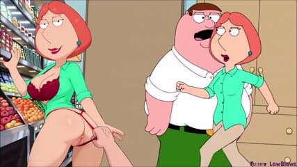 Family Guy LOIS GRIFFIN nutshot, anime wife BALLBUSTING husband