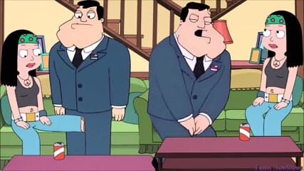 Hayley BALLBUSTING Old man CARTOON kick in the balls American dad