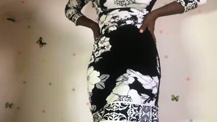 Sexy Ebony Amateur in Swimsuit & Dresses