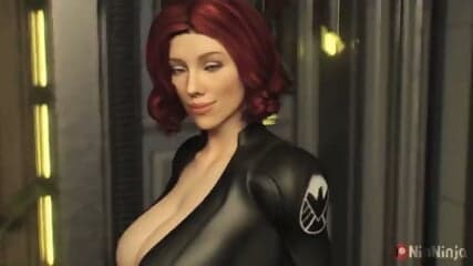 Ninninja3d black widow x futa she-hulk