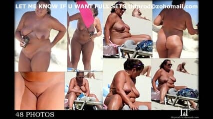 Fantastic Nude Beach Voyeur (BBW Big Tits Fat Ass)