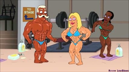 muscolar woman ballbusting WWA kick in the balls TOON NUTSHOT anime