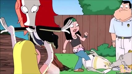 blonde ballbuster milf FRANCINE NUT PUNCH anime ballbusting