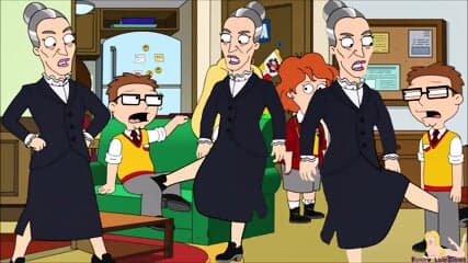 ballbusting GRANNY kicks boy in the balls 2 nutshots female school