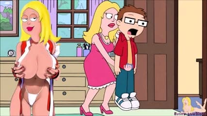 Francine BALL SQUEEZE boy, mom ballbusting cartoon BDSM