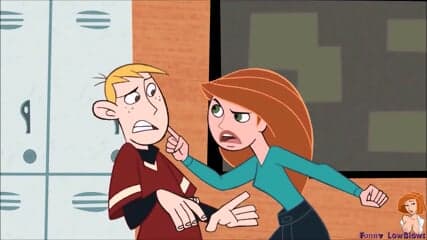 Kim Possible BALLBUSTING boy hard in the testicles 2 NUTSHOTS anime