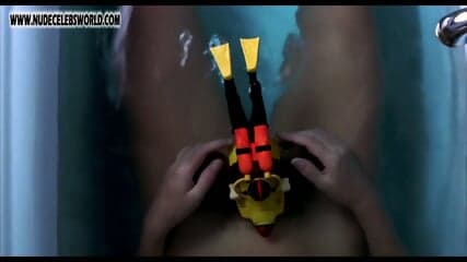 Spanish Star Victoria Abril Muff Diver Toy In The Bath From Atame