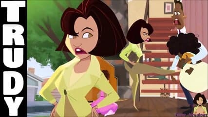 sexy milf TRUDY BALLBUSTING husband WIFE anime kick in the balls