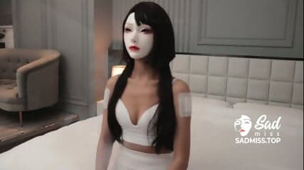 Masked Lover Teases Skinny Asian Cutie's Feet Before Tight Pussy Handjob in Cozy Hotel Room