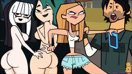 Total Drama JULIA BALLBUSTING anime kick in the balls redhead nutshot