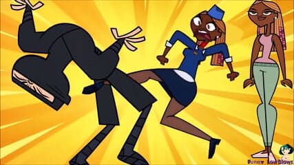 Total Drama WAREWOLF BALLBUSTING ebony hard kick in the balls NICHELLE 2 nutshots
