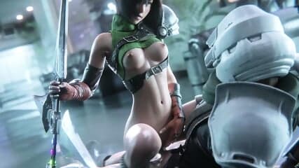 3D Animation porno - Girl fucks guy's dick first with mouth, then with pussy until guy cums inside