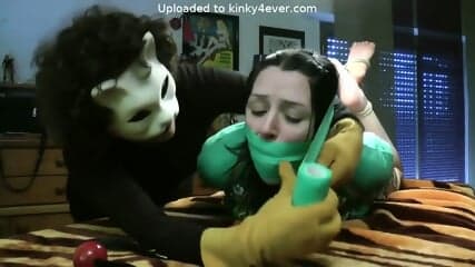 Medusa Hogtied And Ballgagged  Kinky4Ever