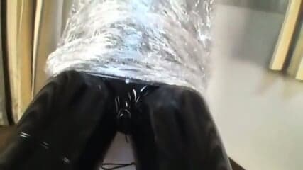 Japanese Rubber Girl Breathplay W Rebreather Bag  Kinky4Ever