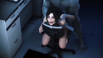 Her ass didn't know what it was capable of.. Hot 3D bdsm animated sex where a master fucks a girl in anal and cum inside