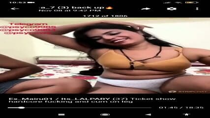 Ex_mairu01 / Its_LAALPARY 40 videos 30 TickÃ¨t shows sexy big boobs milf hardcore fucking hsrdcore anal fucking cum in mouth cum on leg avaÄ«labe inbÃ²x me telegraam my Ã¬d @Psyco9985