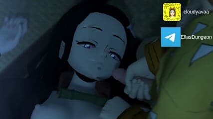 Nezuko and Zenitsu Fucks secretly