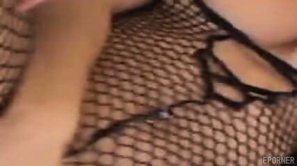 Blonde Bitch In Fishnet Suit