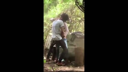 Indian couple outdoor park fucking