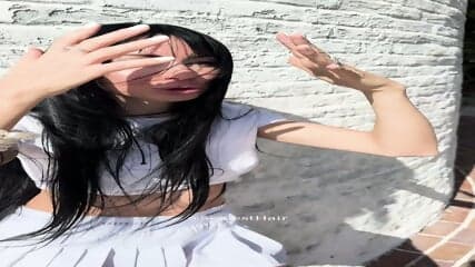 raven haired outdoor