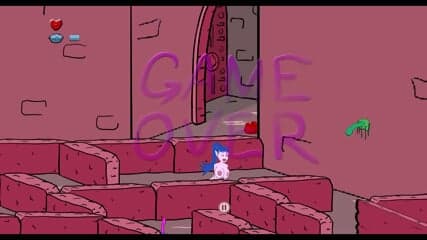 Cartoon virgin gets fucked. Game walkthrough video.