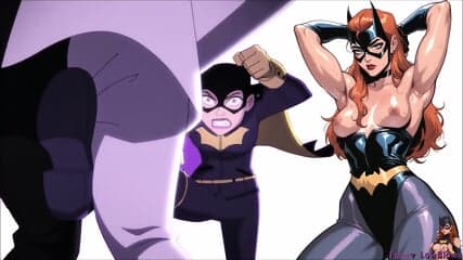 Batgirl BALLBUSTING COMPILATION from TV serie Harley quinn 8 nutshots