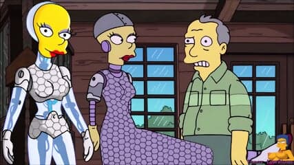 simpsons LadyBot ballbusting FEMALE ROBOT kick in the balls