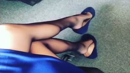 Amateur Dangles Black Kitten Heels And Converse  Kinky4Ever