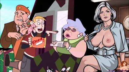 granny BALLBUSTING boy KIM Possible anime kick in the balls
