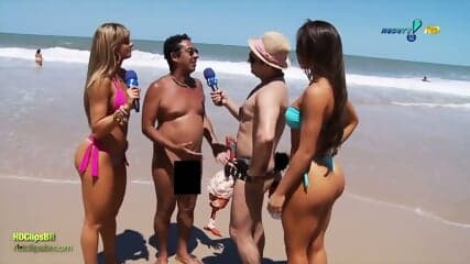 Interview on a wild beach!