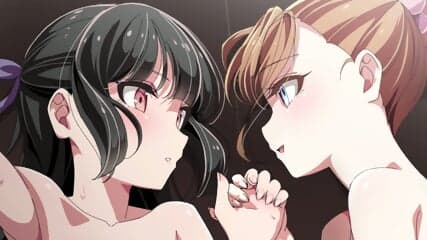 Two Horny Lesbians Masturbate Together and Kissing (Hentai Sex)