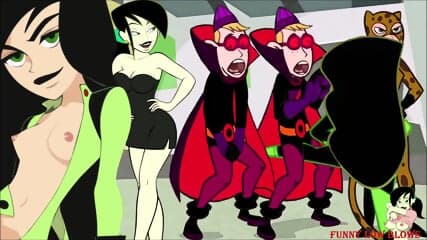 shego BALLBUSTING nerd very hard, anime kick in the balls KIM POSSIBLE