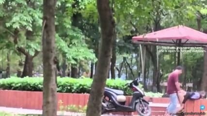 Training nerd- fucking outdoors