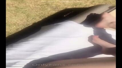 Eva Elfie Rubs Her Pussy On A Secluded Beach