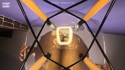 Girl Overflows Transparent Chair