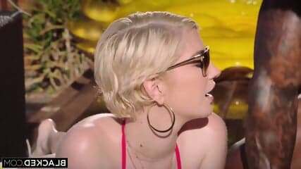 Blond Temptress gets creampied by BBC